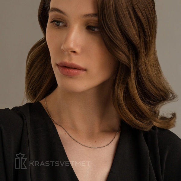 Цепь из белого золота 585, плетение «Якорь»